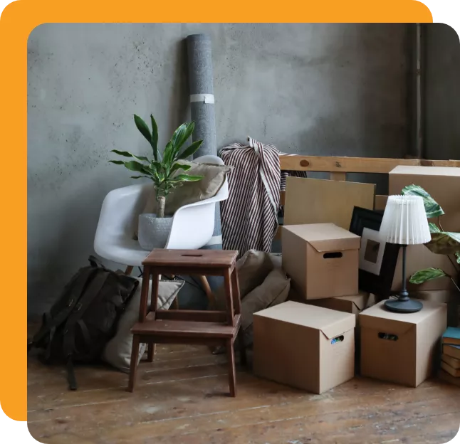 Apartment moving boxes