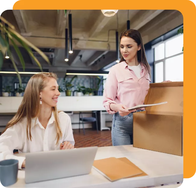 Commercial movers handling office equipment